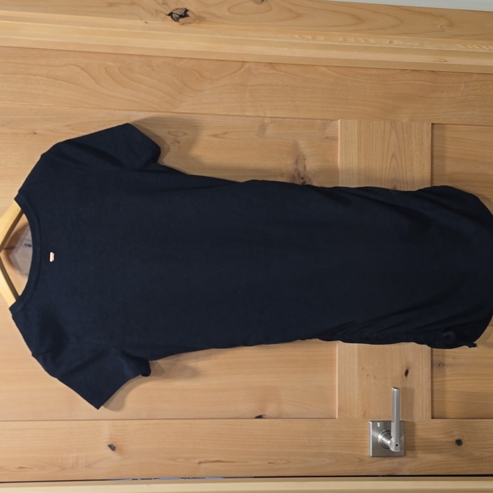 VS Black Terry Ruched Sides Short Sleeves Sz M NWT - Picture 8 of 12